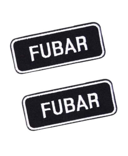 EUIOSFDC Fubar Patch Emblem Badge Applique Embroidered Sew On or Iron On Patches 2 Pcs von EUIOSFDC
