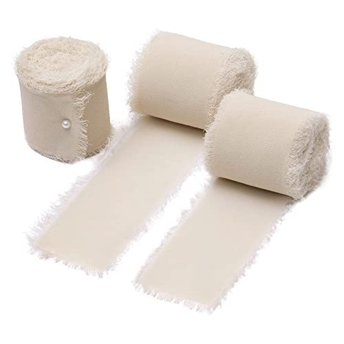 Chiffonband, 3 Rollen 4CM * 5M Geschenkband Hochzeit, Chiffon Schleifenband für Blumenstrauß, Geschenke Verpackung, DIY Handwerk (Typ 18) von EUNEWR