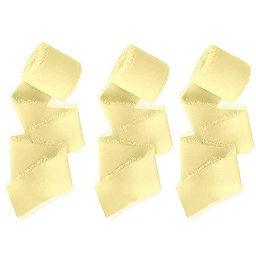 Chiffonband, 3 Rollen 4CM * 5M Geschenkband Hochzeit, Chiffon Schleifenband für Blumenstrauß, Geschenke Verpackung, DIY Handwerk (Typ 23) von EUNEWR