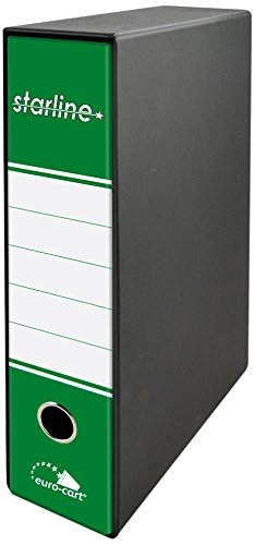 euro-cart rlp8blu Ordner mit Hebelmechanik Formato b. 28,5 x h. 34,3 x dorso 8 cm grün von Euro-Cart