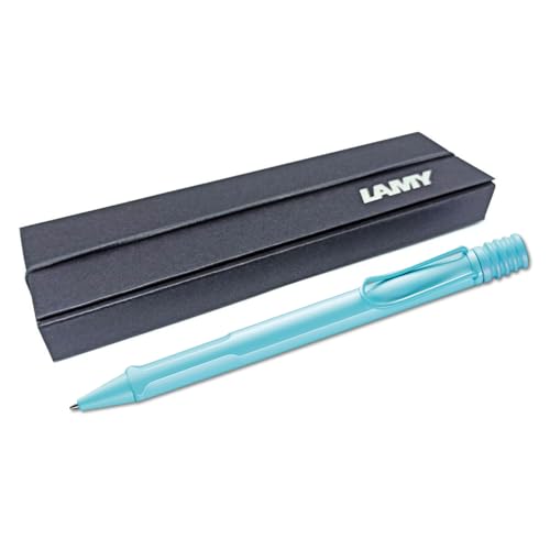 LAMY safari Kugelschreiber mit ergonomischem Griff & Strichstärke M - für angenehm langes Schreiben - aus robustem ASA Kunststoff - inklusive Großraummine M 16 (Geschenkbox, Aqua Sky) von EUROPENS