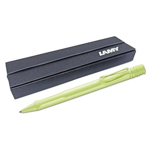 LAMY safari Kugelschreiber mit ergonomischem Griff & Strichstärke M - für angenehm langes Schreiben - aus robustem ASA Kunststoff - inklusive Großraummine M 16 (Geschenkbox, Spring Green) von EUROPENS