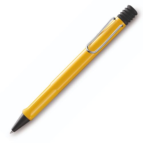 LAMY safari Kugelschreiber mit ergonomischem Griffstück & Strichstärke M - für angenehm langes Schreiben - aus robustem ASA Kunststoff - inklusive Großraummine M 16 (ohne Geschenkbox, Gelb) von EUROPENS