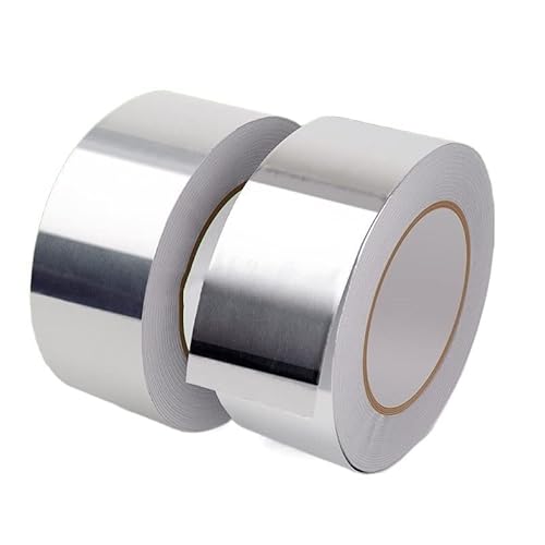 EUYIMOMO dichtungsband selbstklebend Hochtemperatur-Aluminiumfolie-Klebeband wasserdichte Aufkleber Küchenspülen, Selbstklebende fettbeständige Aufkleber Waschbeckennähte (Color : Silver, Size : 2 p von EUYIMOMO