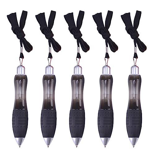 EUYueli 5-teiliges Kugelschreiber-Set, einziehbar, rund, mit kurzem Clicker und Riemen, Fettstifte, Set in Rot, Blau, Schwarz, Grün EUYueli 5-teiliges Kugelschreiber-Set, einziehbar, rund, mit kurzem Clicker und Riemen, Fettstifte, Set in Rot, Blau, Schwarz, Grün von EUYueli