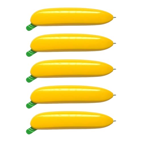 EUYueli 5 x lustiger Kugelschreiber in Bananenform, einziehbar, Neuheit Kugelschreiber für Kinder, Belohnung, Weihnachtsstrumpffüller EUYueli 5 x lustiger Kugelschreiber in Bananenform, einziehbar, Neuheit Kugelschreiber für Kinder, Belohnung, Weihnachtsstrumpffüller von EUYueli