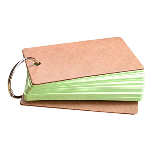 EUZLKDXU Haftnotiz Tragbare Schnallebinder Anmerkungskarten Note Pad DIY. Leerer Karten-Briefpapier-Notiz-Pad lose-Blatt-Note Notiz-Pad-Wort-Lernen Haftnotiz Set(Green) von EUZLKDXU