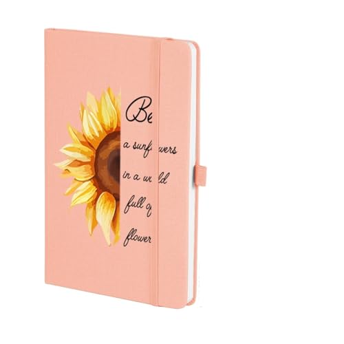 EUZLKDXU Notizblock 2 stücke Personalisierte Notebook Sonnenblumen Journal Notizblock Inspirierende Geschenke for Geburtstag(Pink) von EUZLKDXU