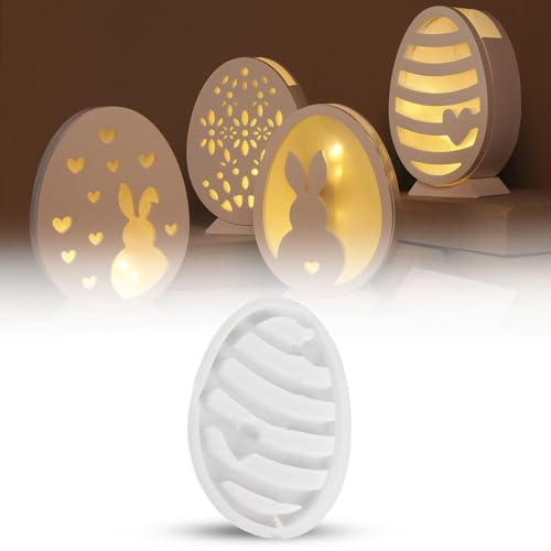 EUzeo Silikonformen Gießformen Ostern 3D Osterei Silikonform Klein Giessform Silikon Eier Kerze Osterdeko Frühling von EUzeo