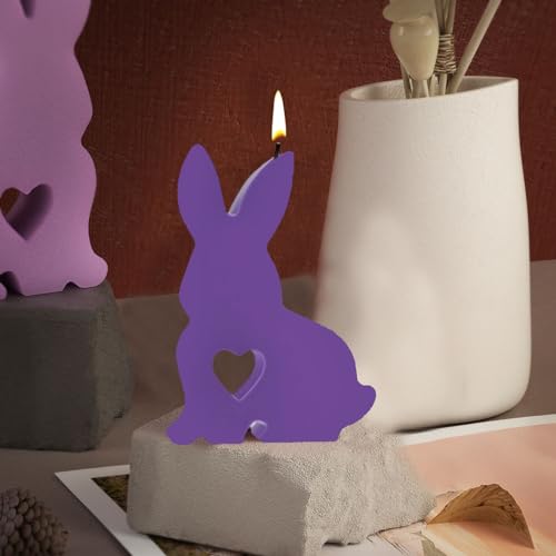 EUzeo Silikonformen Gießformen Ostern 3D Osterhase Silikonform Klein Giessform Silikon Kaninchen Kerze Osterdeko Frühling von EUzeo