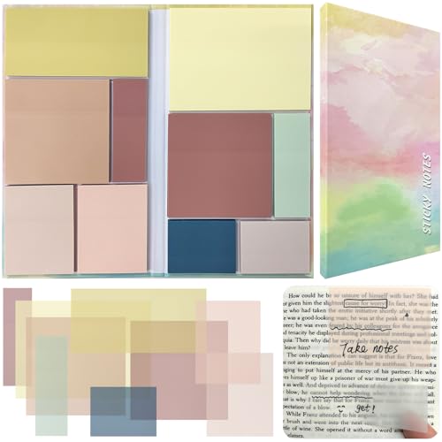 500 Durchsichtige Transparente Haftnotizen Transparent Sticky Notes, Colorful Transparent Set Notizzettel Schulsachen Aesthetic School Stuff Transparent for School Office Home von EVERTHJ