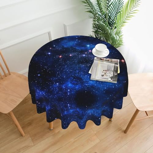 EVIUS Galaxy Night Runde Tischdecke 152 cm, personalisierte bedruckte Tischdecke, modische Tischdecke, dekorative Tischdecke für Restaurant, Küche, Picknick, Café. von EVIUS