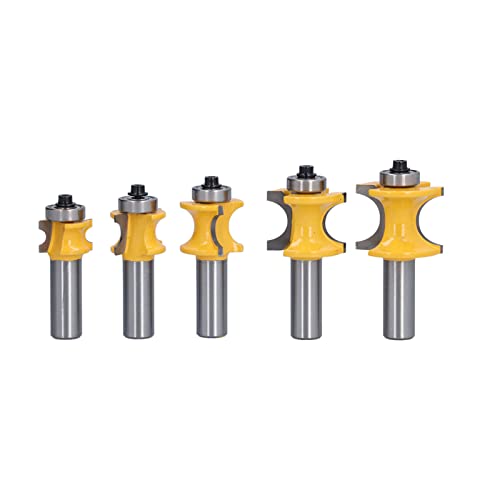 1/2in Shank halb runde Router -Bit für CNC -Gravurholzmahlen - 5pcs von EVTSCAN