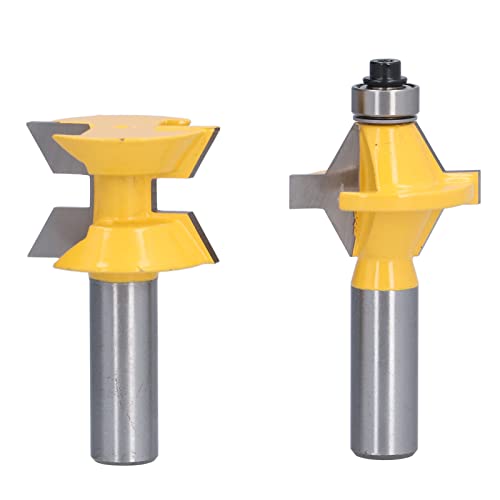 2pcs 1/2in Shank Router Bit 120 ° Zungenrille Schneider von EVTSCAN