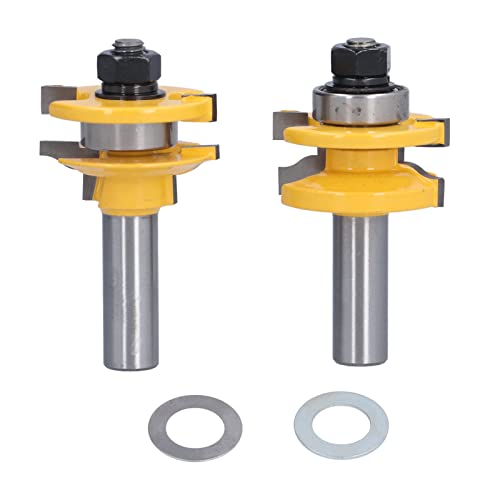 2pcs 1/2in Shank Router Bit Holzbearbeitung Kohlenstoffstahl -Fräserdichtungen Standardgröße für verschiedene Materialien von EVTSCAN