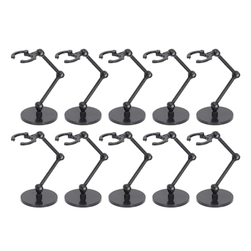 EVTSCAN 10pcs Doll Stands Display Holders Action Figure Stand Mini Doll Support Frame Compatible for 6 Inch Model (Black) von EVTSCAN