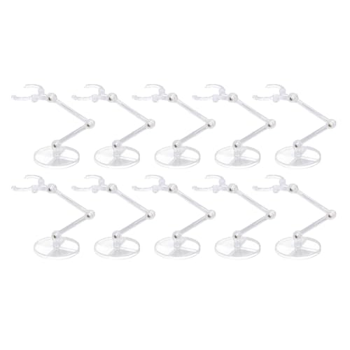 EVTSCAN 10pcs Doll Stands Display Holders Action Figure Stand Mini Doll Support Frame Compatible for 6 Inch Model (Transparent) von EVTSCAN