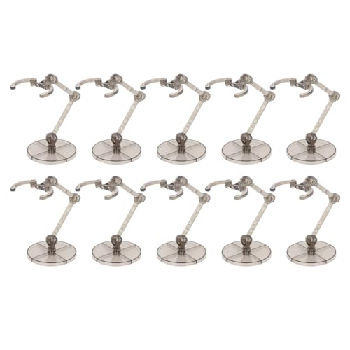 EVTSCAN 10pcs Doll Stands Display Holders Action Figure Stand Mini Doll Support Frame Compatible for 6 Inch Model (Transparent Black) von EVTSCAN