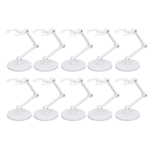 EVTSCAN 10pcs Doll Stands Display Holders Action Figure Stand Mini Doll Support Frame Compatible for 6 Inch Model (White) von EVTSCAN