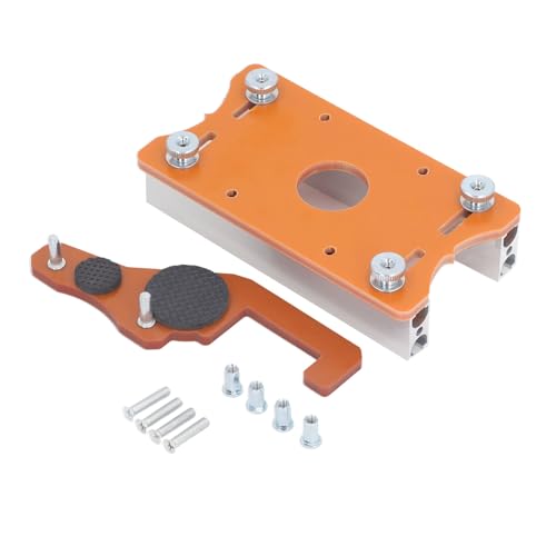 EVTSCAN 65 mm Trimmer-Einsatzplatte, Aluminium, verstellbare Fräsplatte, universelle Kompatibilität, Genauigkeit, Holzbearbeitungswerkzeug für Trimmer mit 65 mm Innendurchmesser von EVTSCAN