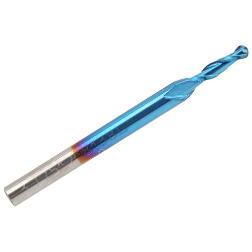 EVTSCAN -Spiralkugel End Mill 2 -Floße blau -plattierte Ballnose -Cutter -Bohrwerkzeuge 3.175 x 1,5 x 12 mm von EVTSCAN