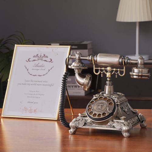 EVTSCAN Vintage Audio Guestbook Phone, Retro -Aufnahme Telefon, USB -Wiedergabe, für Hochzeiten Geburtstage Feierlichkeiten (Bronze) von EVTSCAN