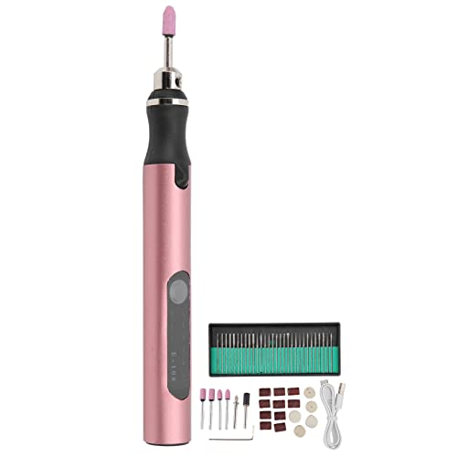 Elektrischer Mikrostecher Stift Mini DIY Vibro -Gravurwerkzeug Kit Nagelentfernungszubehör (Rose Gold) von EVTSCAN