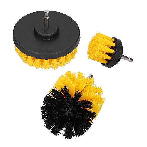 Nylon Hair Power Scrubber Pinsel Bohransatz Set Bodenfliesen Reinigungswerkzeug Gelbe Kit Reinigung von EVTSCAN