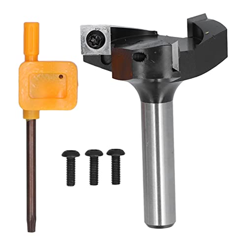 Spoilboard -Oberflächen -Router -Bit Kohlenstoffstahl 3 Klingenholzholzhöher Bits CNC -Plattenabflachung T -Typ gebrochener Plattenmahlen 1/2 Zoll Schaft von EVTSCAN