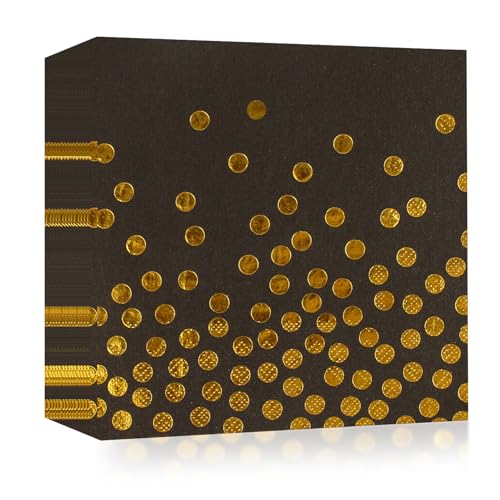 20 Stück Schwarz und Gold Geburtstag Servietten 33x33 cm Party Servietten Papier Goldfolie Biologisch Abbauba Papierserviette Deko für Junge Mädchen Geburtstag Party Deko von EVYIENEN