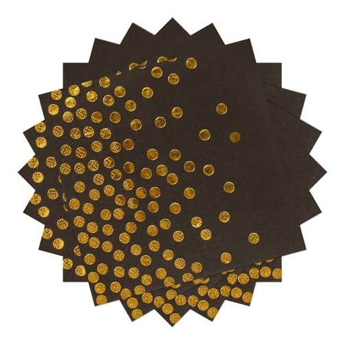 20 Stück Schwarz und Gold Geburtstag Servietten 33x33 cm Party Servietten Papier Goldfolie Biologisch Abbauba Papierserviette Deko für Junge Mädchen Geburtstag Party Deko von EVYIENEN