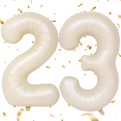 EWODEIEW Luftballon Zahlen 23 Beige,40 Zoll Beige Luftballon 23,Sandweiß Zahlenballon 23 Helium Ballon Folienballon 23. Geburtstagsdeko for Männer Frauen 23.Geburtstagsparty Jubiläum EWODEIEW Luftballon Zahlen 23 Beige,40 Zoll Beige Luftballon 23,Sandweiß Zahlenballon 23 Helium Ballon Folienballon 23. Geburtstagsdeko for Männer Frauen 23.Geburtstagsparty Jubiläum von EWODEIEW
