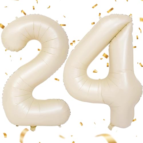 EWODEIEW Luftballon Zahlen 24 Beige,40 Zoll Beige Luftballon 24,Sandweiß Zahlenballon 24 Helium Ballon Folienballon 24. Geburtstagsdeko for Männer Frauen 24.Geburtstagsparty Jubiläum EWODEIEW Luftballon Zahlen 24 Beige,40 Zoll Beige Luftballon 24,Sandweiß Zahlenballon 24 Helium Ballon Folienballon 24. Geburtstagsdeko for Männer Frauen 24.Geburtstagsparty Jubiläum von EWODEIEW