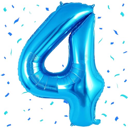 EWODEIEW Zahlen Luftballon 4 Blau,40 Zoll Luftballon Zahlen 4 Folien Ballon,Luftballon 4. Geburtstagsdeko Mädchen Riesen Folienballon 4. for Mädchen Jungen Birthday Party Geburtstag Dekor EWODEIEW Zahlen Luftballon 4 Blau,40 Zoll Luftballon Zahlen 4 Folien Ballon,Luftballon 4. Geburtstagsdeko Mädchen Riesen Folienballon 4. for Mädchen Jungen Birthday Party Geburtstag Dekor von EWODEIEW