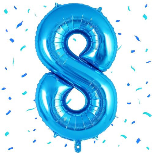 EWODEIEW Zahlen Luftballon 8 Blau,40 Zoll Luftballon Zahlen 8 Folien Ballon,Luftballon 8. Geburtstagsdeko Mädchen Riesen Folienballon 8. for Mädchen Jungen Birthday Party Geburtstag Dekor EWODEIEW Zahlen Luftballon 8 Blau,40 Zoll Luftballon Zahlen 8 Folien Ballon,Luftballon 8. Geburtstagsdeko Mädchen Riesen Folienballon 8. for Mädchen Jungen Birthday Party Geburtstag Dekor von EWODEIEW