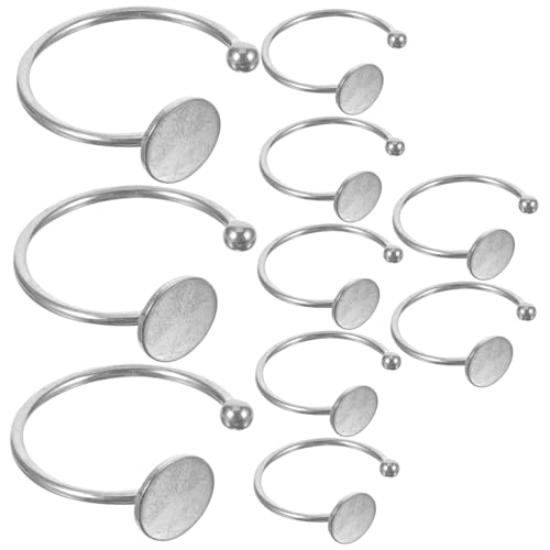 EXAOMBLE 10Stücke Einstellbare Ringrohlinge Schmuckbasis für DIY Ringe Komponenten für Schmuckherstellung und Bastelprojekte EXAOMBLE 10Stücke Einstellbare Ringrohlinge Schmuckbasis für DIY Ringe Komponenten für Schmuckherstellung und Bastelprojekte von EXAOMBLE