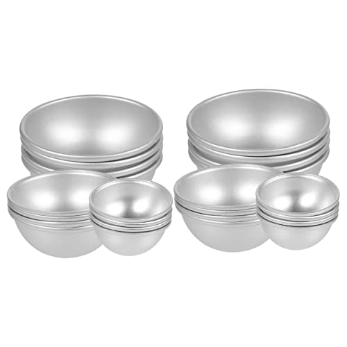 EXAOMBLE 2 Sätze Form Für Badesalzkugeln Planet Badespielzeug Produkt Halbkugel Kuchenform Abs Kuppel Mousse Halbkugelpfanne Aus Aluminium Alufolie Aluminiumlegierung Silver 12 Stück * 2 von EXAOMBLE