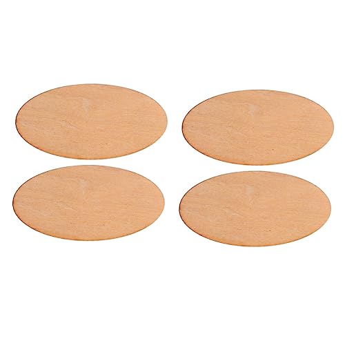 EXAOMBLE 20pcs Stücke Ovale Holzverkleidung Stöcke Zum Basteln Halbe Dübel Farbstifte Abgestuft Karton Ovale Rohlinge Farbrührstäbchen Aufsehen Leere Türschilder Leere Ornamente Bretter von EXAOMBLE