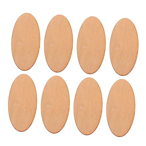 EXAOMBLE 40Pcs Stücke ovale Holzverkleidung gespannte Leinwände Zweige Buchstaben als Hintergrund ovale Ausschnitte Aufsehen holzprojekte Holzstücke Holzschmuck Wohndekoration holzhandwerk von EXAOMBLE