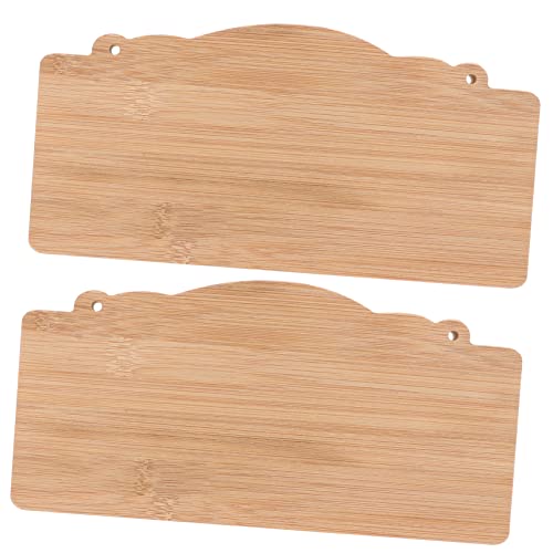 EXAOMBLE 4sets Blankes Schild Aus Bambusholz Im Freien Sperrholz Untersetzer-rohlinge Leere Plaketten Leere Schilder Für Das Handwerk Planke Lesezeichen Aufkleber Kommerziell Fliesen 2pcs*4 von EXAOMBLE