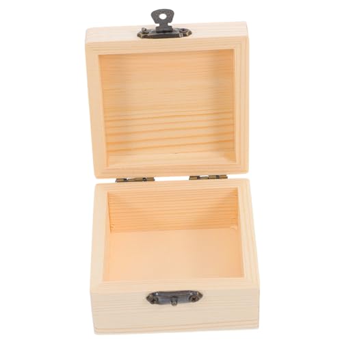 EXAOMBLE Kasten Geschenkbox Aus Holz Holzkisten Für Die Dekoration Holzkisten Zum Basteln Beige von EXAOMBLE