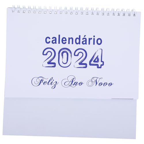 1 2024 Brasilianischer Tischkalender Stehender Flip-desktop Kalender-pinnwand 2024 Neujahrsplaner Countdown-tischkalender 2024 Flip-kalender Desktop-staffelei-kalender Uhren Papier EXCEART von EXCEART