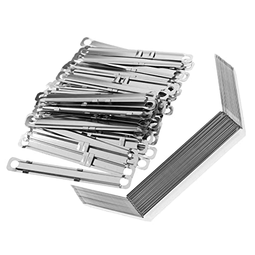 1 Satz Bindemittel Kleine Heftklammern Chip-clips Ordner Zubehör Wiederverwendbar Büroklammer-jumbo 2-loch-bindereinsätze Stachelkammbinder Planer Ordner Binder Metall Silver 100st EXCEART von EXCEART