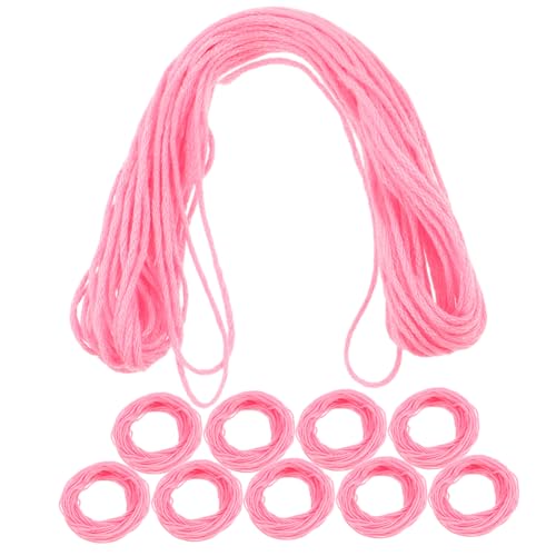 1 Satz Handgefertigter Wottwäschefaden Nähbedarf Und Zubehör Mini-dekoration Mehrfarbige Armbänder Nadel- Und Nähfaden Sticksets Für Erwachsene Baumwollfaden Rosa 10 Rollen EXCEART von EXCEART