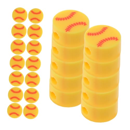 100st Polymer-ton-perlenarmband Tonperlen Für Armbänder Perlen Für Sportbälle Baseball-halskette Mit Perlen Fußball-armbandanhänger Baseballperlen Für Armbänder Tennisperlen Yellow EXCEART von EXCEART