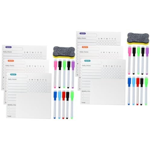 2 Sets Magnetische Anziehungskraft Zeitplan Radiergummi Whiteboard Stab Weiße Tafeln Magnete Ständer Praktisch Trocken Abwischbare Tafel Hausaufgaben Diagramm EXCEART von EXCEART