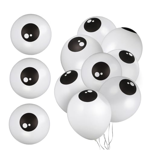 200st Halloween-augenballons Ballons Dekorationen Neonballons Riesige Augäpfel Partyballons Augapfel-partydekorationen Leichte Luftballons Halloween-party-ballon Emulsion Weiß EXCEART von EXCEART