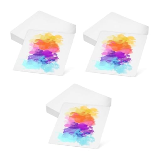 3 Sätze Aquarellpapier Leere Aquarellkarten Kartonpapier Papier Zum Malen Von Kindern Malpapier Für Kinder Zeichenpapier Papier Für Die Aquarellmalerei Weiß 50 Stück * 3 EXCEART von EXCEART