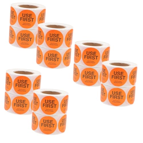 3 Sätze Verwenden Sie Prioritäts-tags Aufkleber Gewürzdosen Mit Etiketten Namensetiketten Etiketten Für Gläser Klebeband Große Weiße Klebeetiketten Liner Punkt Orange 4 Rollen * 3 EXCEART von EXCEART