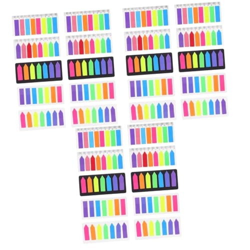 30 Sätze fluoreszierendes Etikett Buchmarkierungen Seitenmarkierungen mit klebrigen Tabs Pop schulzeug haushaltstücher klebriger Marker Werkzeug zur Seitenmarkierung PVC Colorful EXCEART von EXCEART